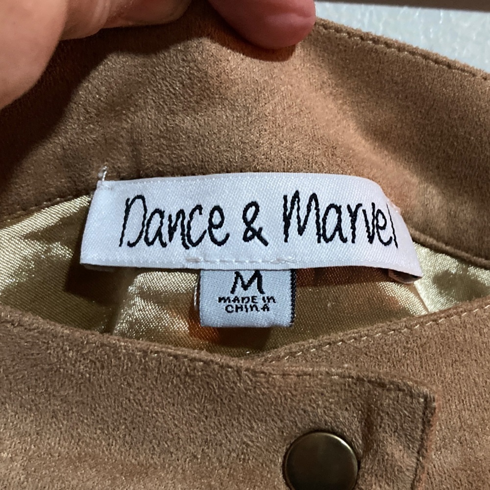 Dance & Marvel Tan Button-Up Skater Skirt - Picture 2 of 6